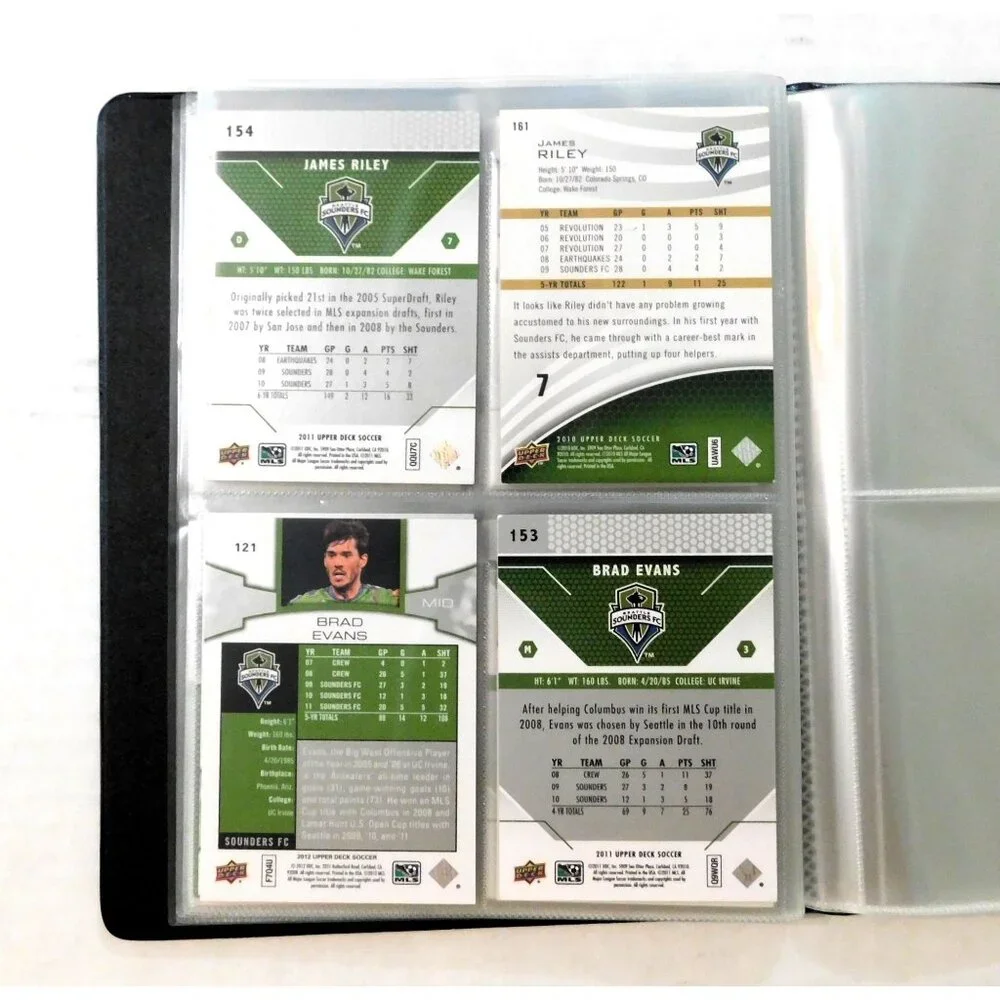 Seattle Sounders FC Soccer Team Card Binder 20 Cards 14 Signed